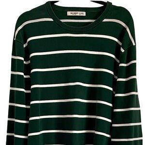 Men’s Old Navy Green with White Stripes Pullover Sweater Size 2XL